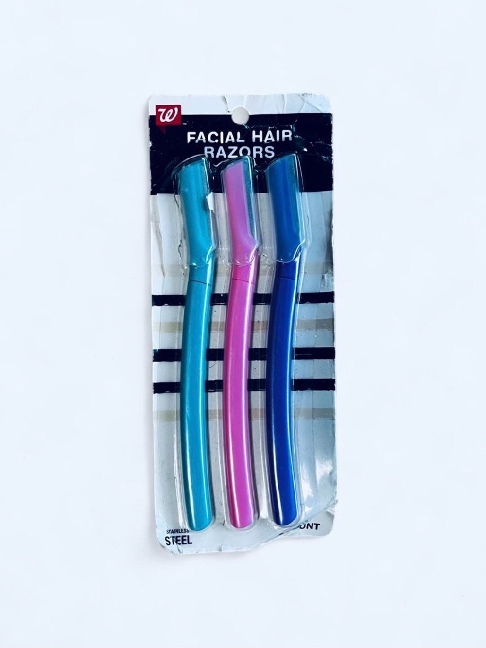 Facial Hair Razors - Blue, Pink, Teal